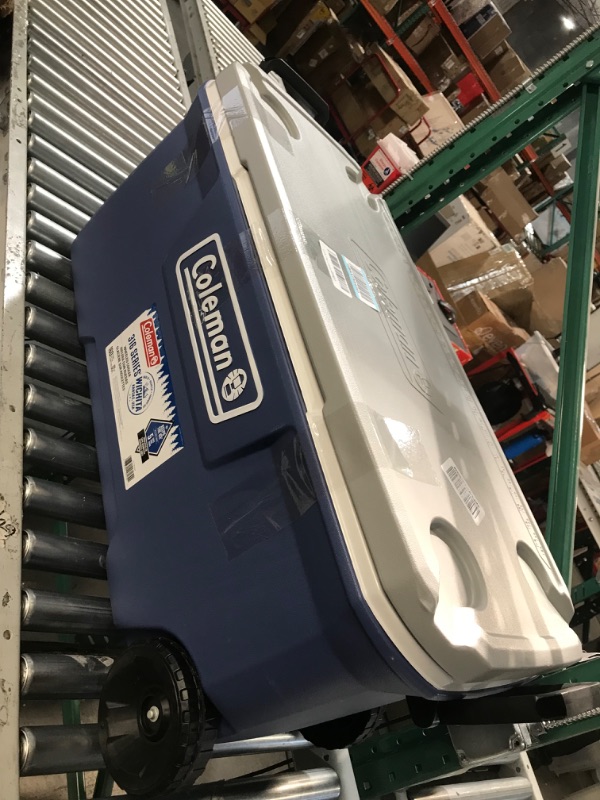 Photo 3 of ***CONRER DAMAGED - SEE PICTURES***
Coleman 316 Series Insulated Portable Cooler with Heavy Duty Wheels, Leak-Proof 100qt