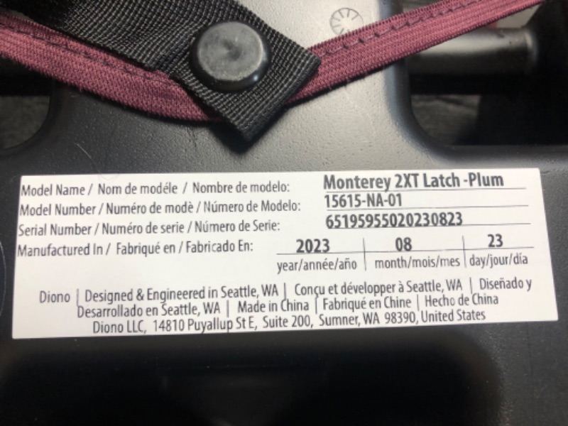 Photo 3 of Diono Monterey 2XT Latch 2 in 1 High Back Booster Car Seat