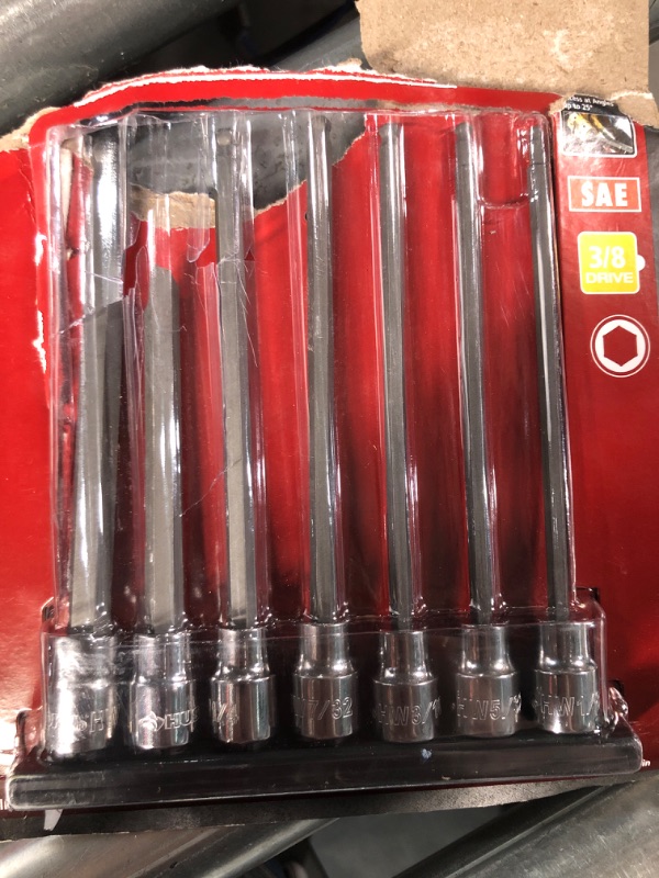 Photo 2 of (Minor Damage) Husky H3DSAELBBS7PCN 7 Piece Long Ball Hex Bit Socket Set for Recessed Fasteners