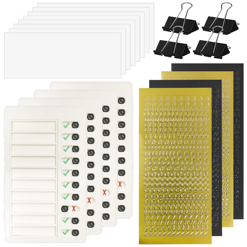 Photo 1 of 4 pcs Customized Checklist Board with 4 Alphabet Stickers 
2 PACK