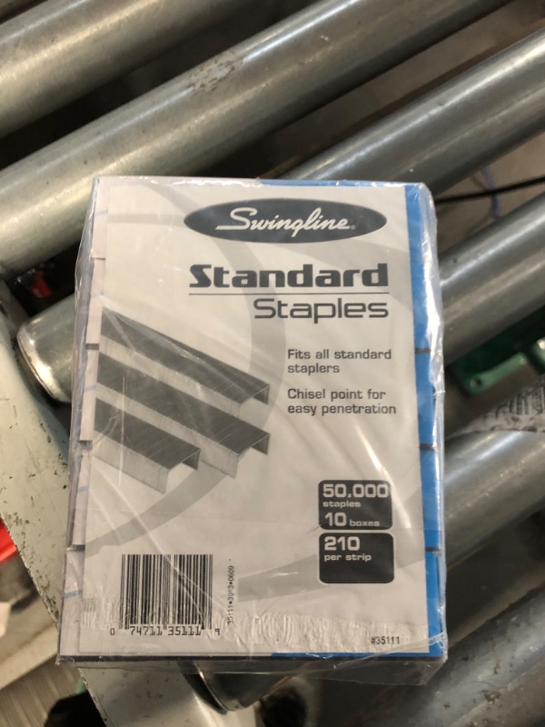 Photo 3 of Swingline Staples, 10 Pack, 1/4" Length, 210/Strip,
50,000 STAPLES