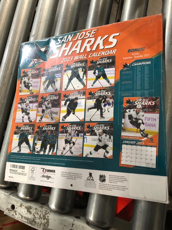 Photo 2 of Turner Sports San Jose Sharks 2023 12X12 Team Wall Calendar