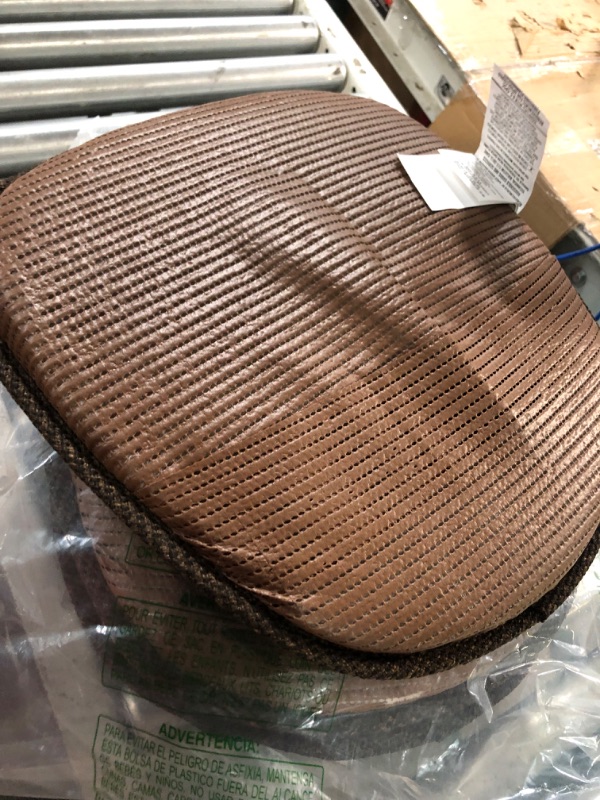 Photo 3 of **ONE HAS A CUT**  Klear Vu Gripper Non-Slip Mid Century Modern Shell Chair Cushion, 4 Count (Pack of 1), Brown