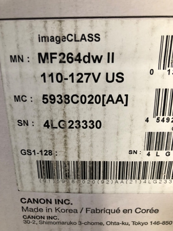 Photo 5 of Canon imageCLASS MF264dw II Wireless Monochrome Laser Printer, Print, Copy and Scan, with Auto Document Feeder,Black MF262dw II (New Model) Printer