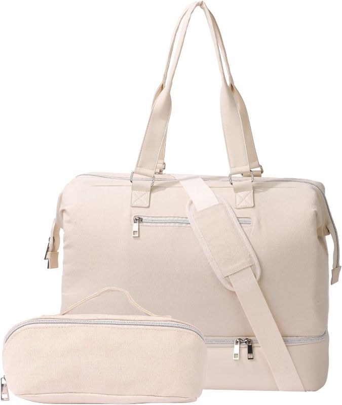 Photo 1 of Weekender Bags For Women Large Travel Overnight BEIGE