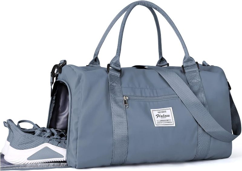 Photo 1 of  Gym Bag Womens,Sports Gym Bag with Shoes Compartment,with Wet Pocket(Blue)