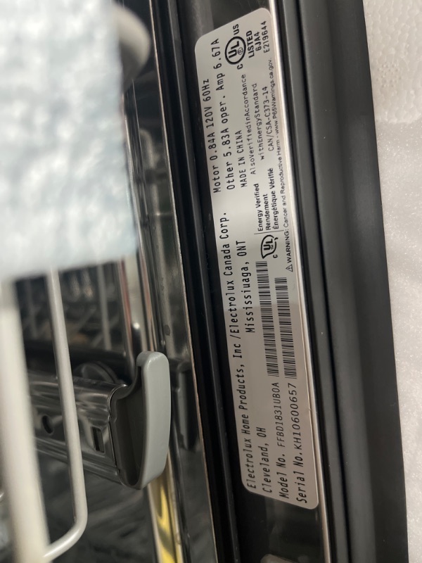 Photo 1 of Frigidaire 18 in. ADA Compact Front Control Dishwasher in Black 