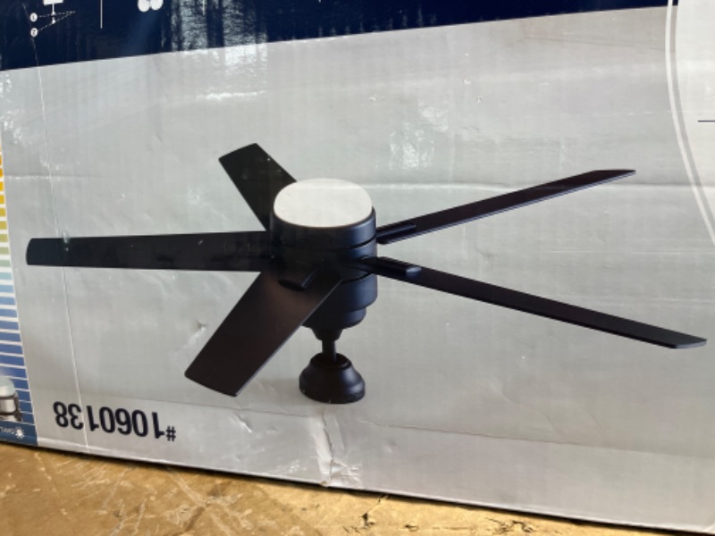 Photo 1 of Harbor Breeze Flanagan II 52-in Matte Black Color-changing Indoor Ceiling Fan