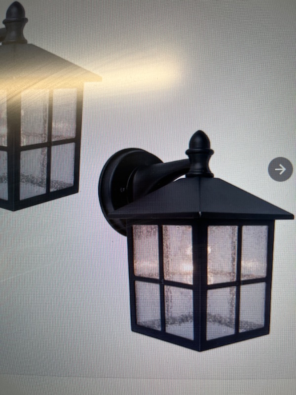 Photo 1 of Project Source 2-Pack 2-Light 8.77-in Black Outdoor Wall Light