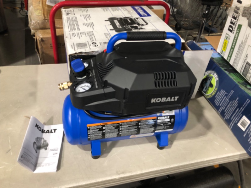 Photo 3 of **PARTS** **NO POWER** Kobalt 3-Gal Portable 150-PSI Electric Hot Dog Air Compressor