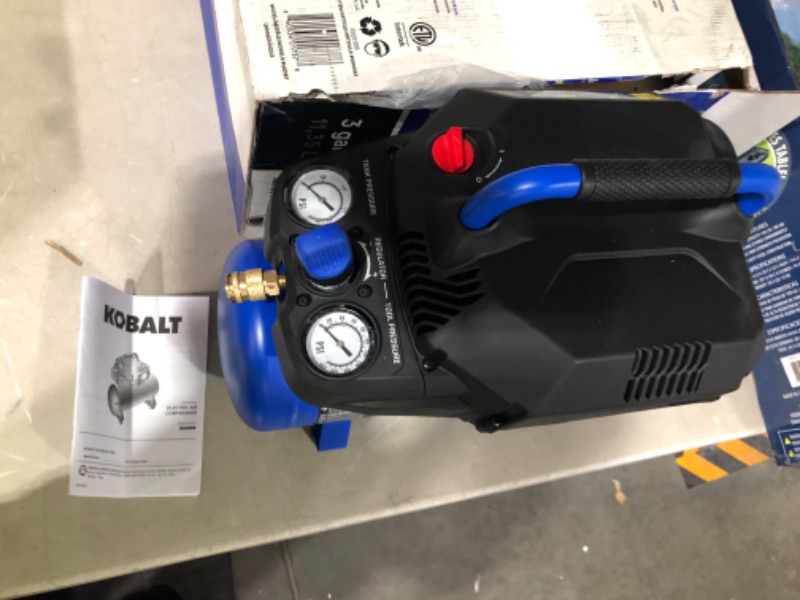 Photo 4 of **PARTS** **NO POWER** Kobalt 3-Gal Portable 150-PSI Electric Hot Dog Air Compressor