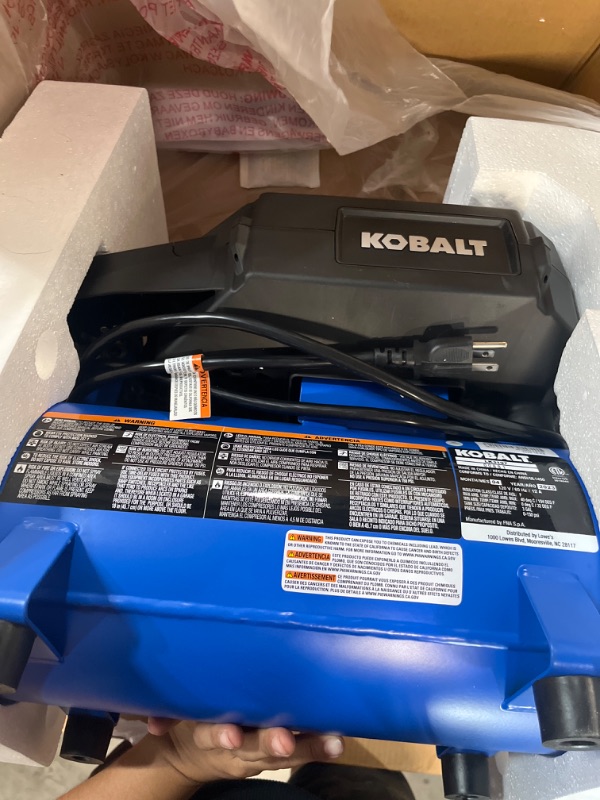 Photo 5 of **PARTS** **NO POWER** Kobalt 3-Gal Portable 150-PSI Electric Hot Dog Air Compressor