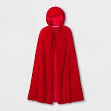 Photo 1 of Adult Velvet Red Halloween Costume Cape - Hyde & EEK! ONE SIZE