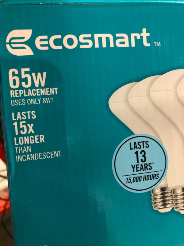 Photo 3 of 65-Watt Equivalent BR30 Dimmable LED Light Bulb Daylight (6-Pack)