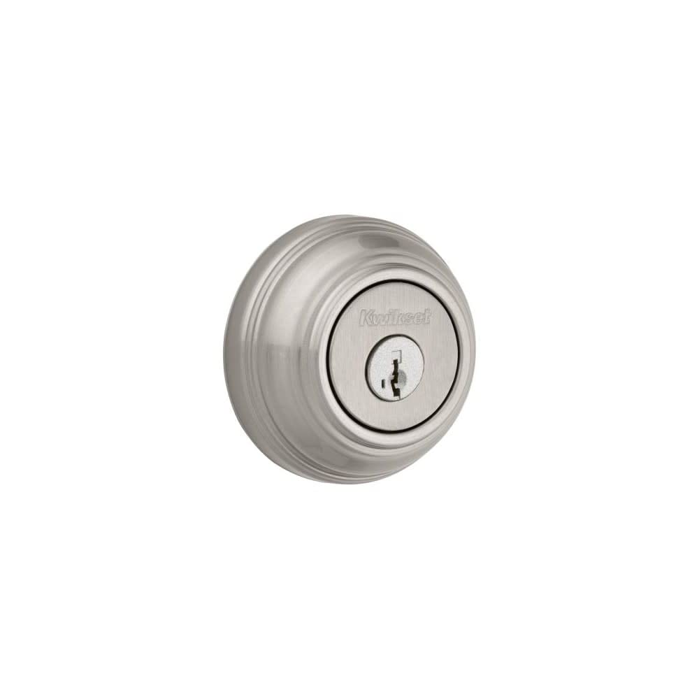 Photo 1 of ** SEE NOTES**Kwikset 985 15 SMT CP K4 V1 Signature Satin Nickel Double Cylinder Deadbolt with SmartKey - Quantity 1