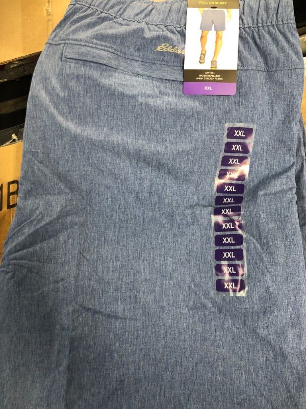 Photo 2 of Eddie Bauer Men's Woven Tech Pull on Short (XXL  Regular, True Blue)