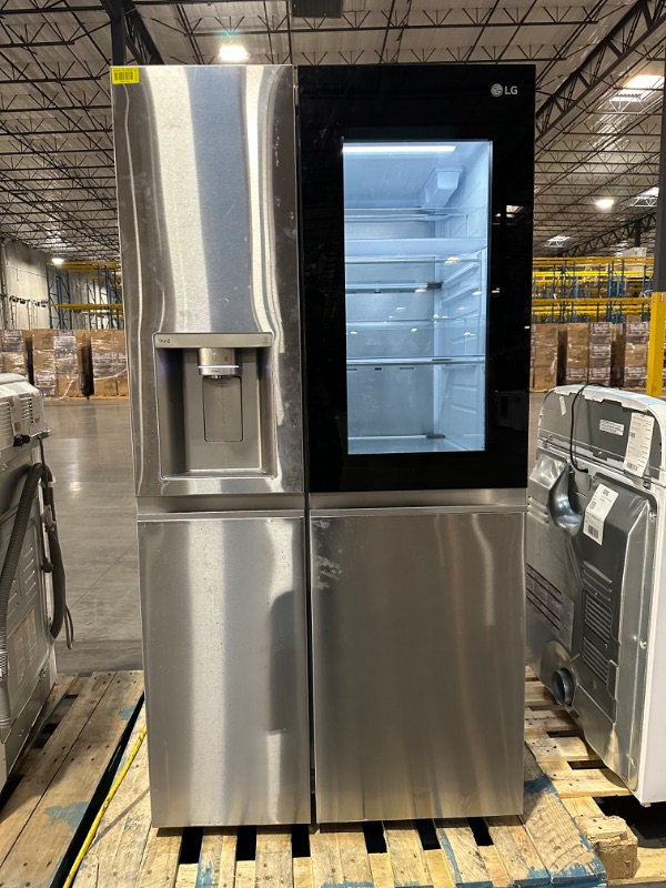 Photo 2 of LG InstaView Craft Ice 27.1-cu ft Smart Side-by-Side Refrigerator with Dual Ice Maker