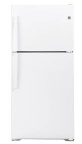 Photo 1 of GE Garage-ready 21.9-cu ft Top-Freezer Refrigerator (White)