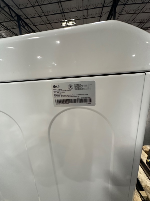 Photo 8 of 
LG 7.3-cu ft Reversible Side Swing Door Gas Dryer (White) ENERGY STAR
