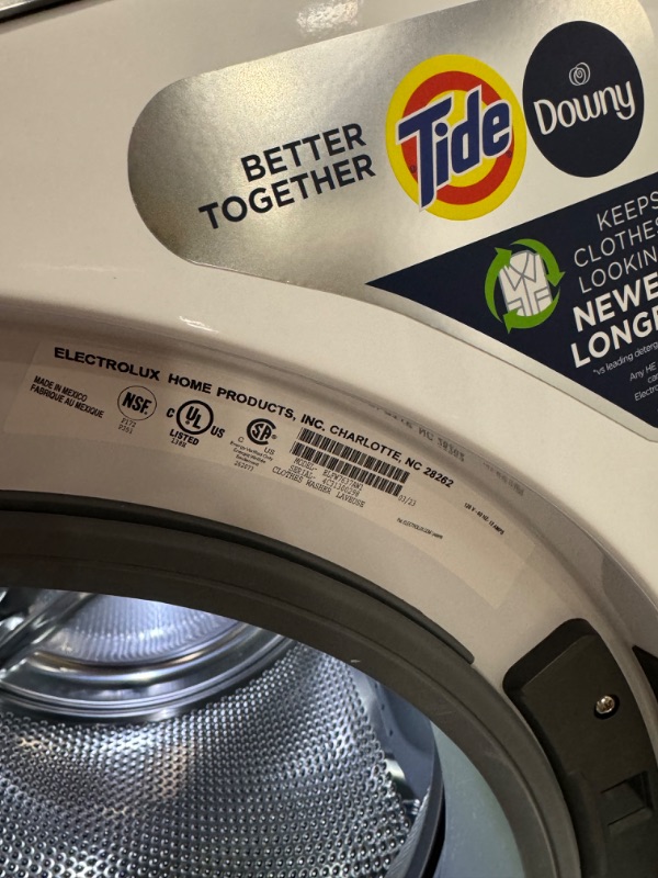 Photo 14 of Electrolux SmartBoost 4.5-cu ft High Efficiency Stackable Steam Cycle Front-Load Washer (White)