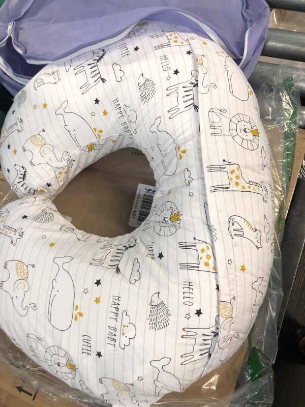 Photo 3 of Boppy Nursing Pillow Original Support, White and Gold Notebook