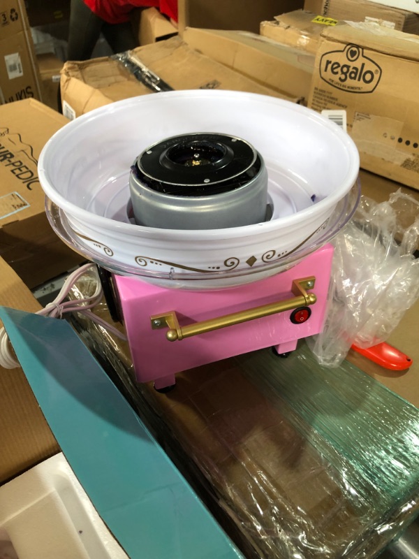 Photo 3 of *PREV USED-MISSING PIECE*
Nostalgia Retro Countertop Cotton Candy Machine, Pink