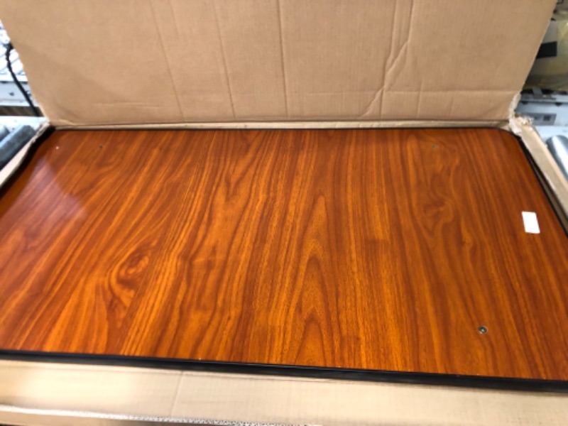 Photo 1 of *PHOTO FOR REFRENCE CHERRY BLACK AND THE SURFACES ISNT SMOOTH* Regency Rectangular School Desk Table Top, 18" x 26", Cherry/Maple