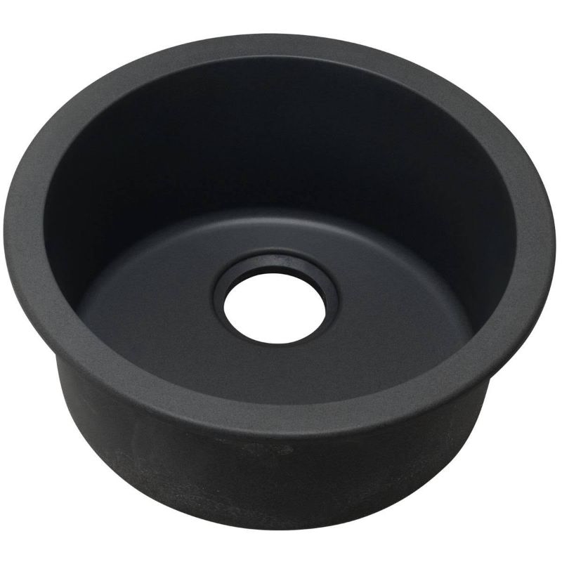 Photo 1 of * see images for damage * 
Quartz Top Mount/Undermount Bar Sink - Black