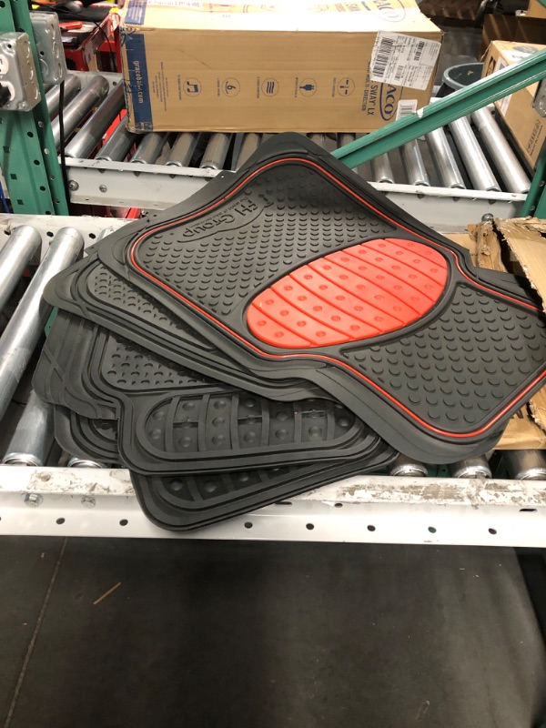 Photo 2 of Automotive Floor Mats Red Climaproof for All Weather Protection Universal Fit Heavy Duty  F11500RED