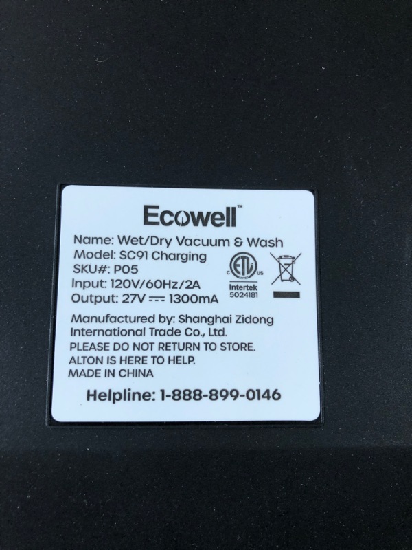 Photo 4 of [FOR PARTS, READ NOTES]
ECOWELL Wet Dry Vacuum Cleaner Cordless Floor Cleaner and Mop Self-Drying