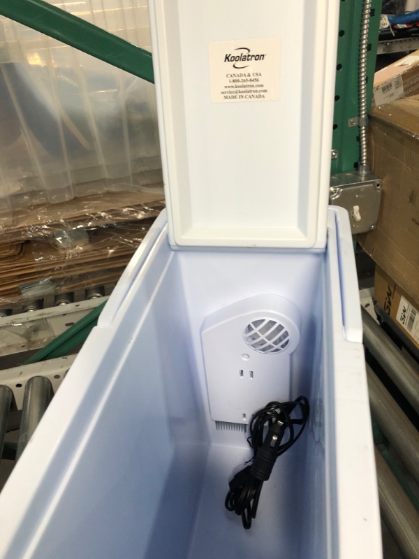 Photo 3 of **NONREFUNDABLE**FOR PARTS OR REPAIR**SEE NOTES**
Koolatron Thermoelectric Iceless 12 Volt Cooler Warmer 18 qt (17 L), Electric Portable Car Cooler with DC Plug, Grey and White