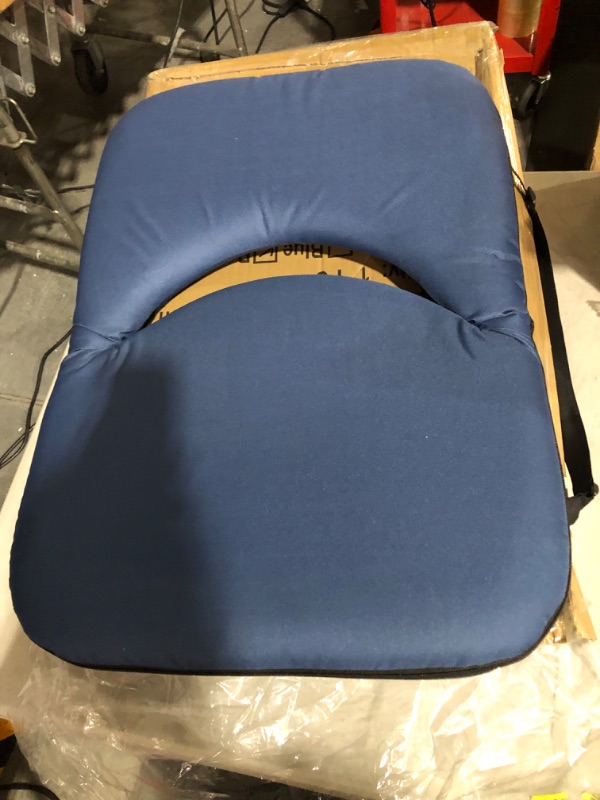 Photo 2 of **MINOR DAMAGE** Stadium Seats Cushion for Bleachers with Strong Back Support, Blue