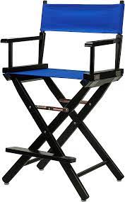 Photo 1 of **MISSING BACK CANVAS
Casual Home 24" Director's Chair Black Frame-with Royal Blue Canvas, Counter Height