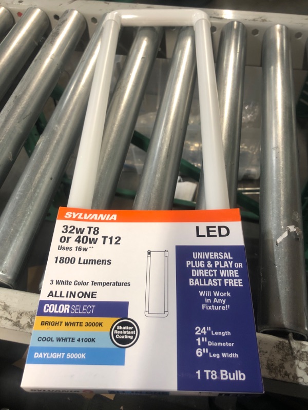 Photo 2 of 32-Watt Equivalent 24 in. U-Bent T8 Selectable CCT Tube LED Light Bulb