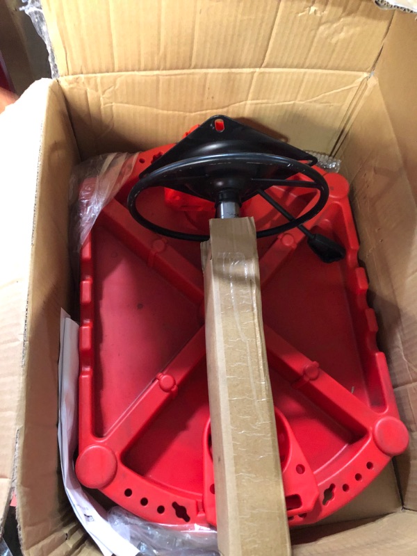 Photo 3 of **DAMAGE** VEVOR Rolling Garage Stool, 300LBS Capacity Red