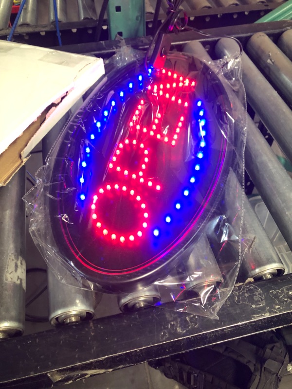 Photo 2 of Open LED Sign, Ultra Bright LED Business Open Sign, 18.9x8.3inch Two Modes