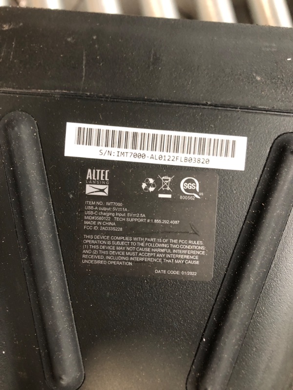 Photo 3 of Altec Lansing Shockwave Wireless Speaker 60W Bluetooth Speaker with a Long Lasting 6 Hour Battery, Multi LED Party Modes, Multiple bass Boost Modes, Party Sync (Renewed)