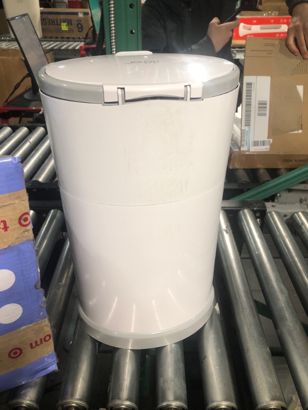 Photo 4 of (USED) Dekor Classic Hands-Free Diaper Pail | White | Easiest to Use | Just Step – Drop – Done 