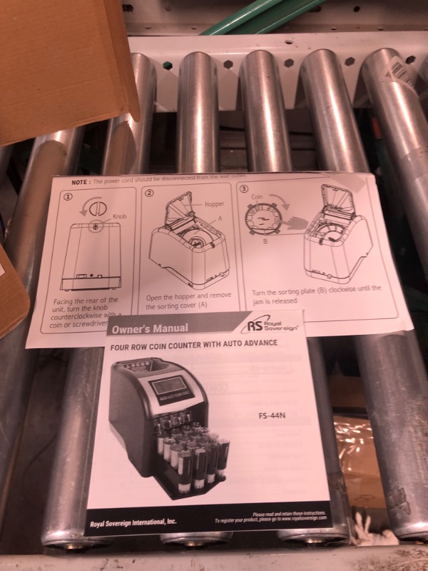 Photo 4 of Royal Sovereign 4 Row Electric Coin Counter with Patented Anti-Jam Technology 