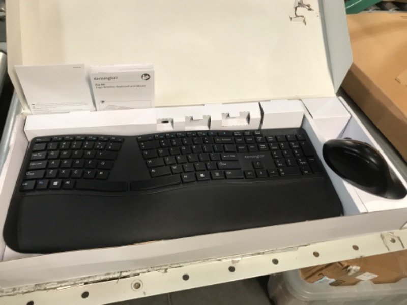 Photo 2 of Kensington Pro Fit Ergonomic Wireless Keyboard + Mouse -Black (K75406US) *NOT TESTED*