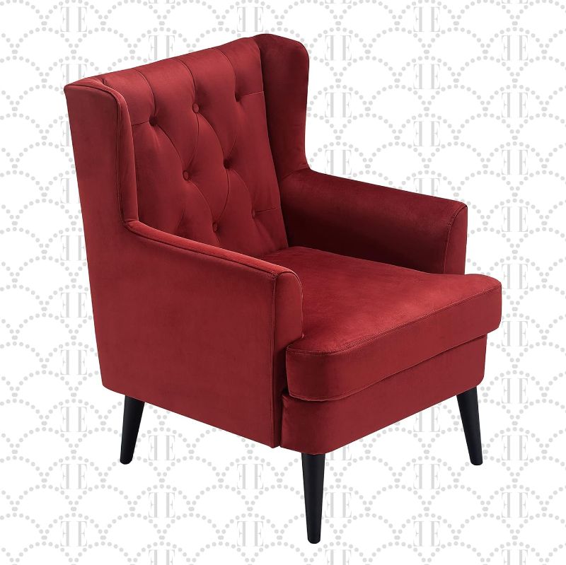 Photo 1 of **PARTS ONLY** Accent Chair Burgundy **STOCK IMAGE REFERENCE ONLY/SEE PHOTOS** 