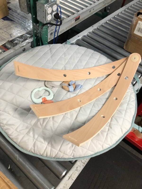 Photo 3 of *SEE NOTES* Ingenuity Cozy Spot Reversible Duvet Activity Gym & Play Mat with Wooden Bar - Loamy, Ages Newborn +