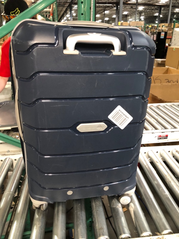 Photo 5 of *SEE NOTES* Samsonite Freeform Hardside Expandable with Double Spinner Wheels, Carry-On 21-Inch, Navy Carry-On 21-Inch Navy