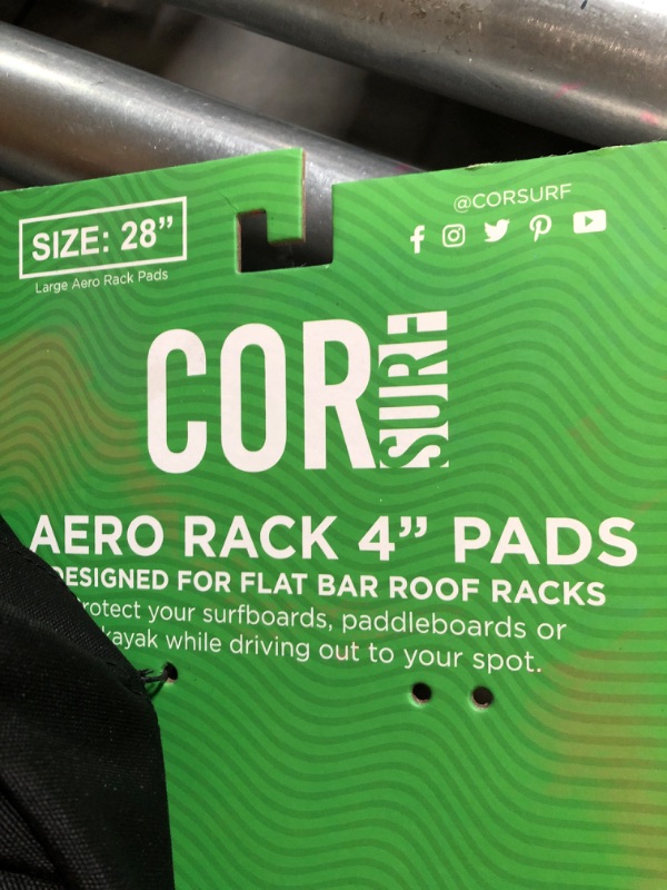 Photo 4 of *SEE NOTES* COR Surf Aero Roof Rack Pads for Paddleboard, Kayak, Surfboards | for Wide Aero Style Bars  28 inch Large