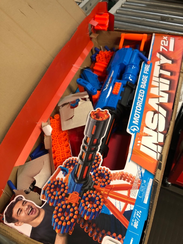 Photo 2 of *SEE NOTES* X-Shot Insanity Motorized Rage Fire by ZURU 72 Darts, Air Pocket Technology Darts, Dart Storage, Motorized Blasting Power, Auto Feeding Belt, Tripod & Scope, Outdoor Toy for Boys, Girls, Teens, Adults Ragefire