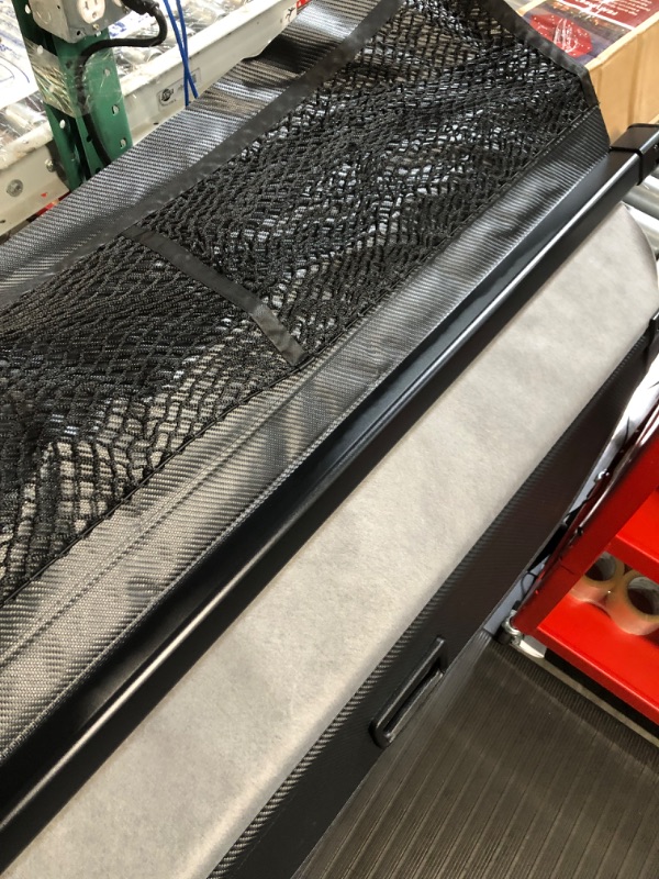 Photo 2 of *SEE  NOTES* Autorder Upgraded Cargo Cover Custom Fit for Hyundai Santa Fe 2019-2023 Accessories Trunk Shade Cover No Gap with Storage Cargo Net Carbon Fiber Retractable Security Shield Shade Carbon Fiber Black