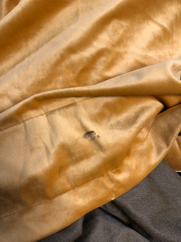 Photo 1 of *SEE NOTES* MIULEE Velvet Curtains 90 inches 2 Panels - Luxury Blackout Curtains for Bedroom Living Room Thermal Insulated Fall Decor Super Soft Elegant Window Drapes Rod Pocket & Back Tab, Mustard Yellow W52 x L90 Mustard Yellow