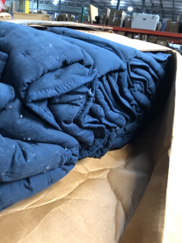 Photo 4 of * item used * please see all images *
ROARINGWILD Navy Blue Twin Size Quilt Bedding Set with Pillow Sham, Lightweight Soft Bedspread Coverlet