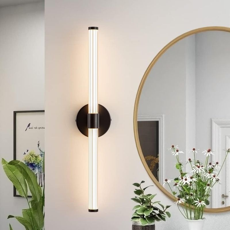 Photo 1 of *SEE NOTES* LED Bathroom Vanity Lights Fixtures Matte Black Over Mirror 22.44 inch Modern 360° Sconces Wall Lighting Bar 20W 4000K Warm Light for Farmhouse Bedroom Living Room