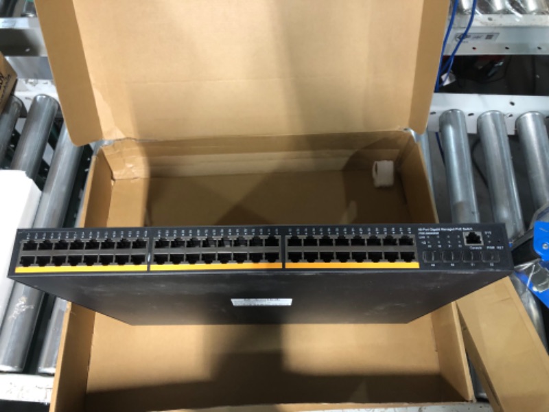 Photo 5 of MokerLink 48 Port PoE Gigabit Managed Switch, 4x1G SFP, IEEE802.3af/at/bt 600W, VLAN/Qos/PoE/Security Web/Cli L2 Managed Rackmount Switch 52G POE Managed